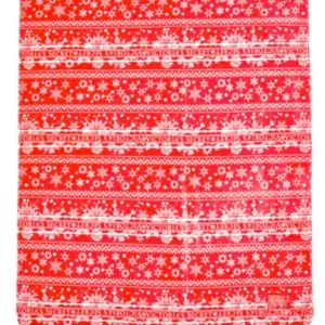 Victoria's Secret  Sherpa Plush Fleece Blanket Stadium Throw Blanket Red Holiday